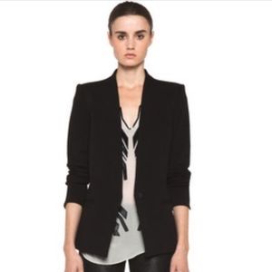 Helmet Lang Single Button Black Blazer Jacket